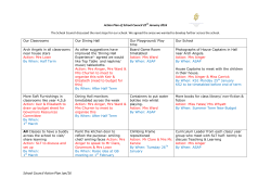 School Council Action Plan Jan/16