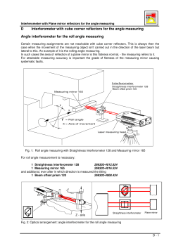 D Interferometer with cube corner reflectors for the angle measuring