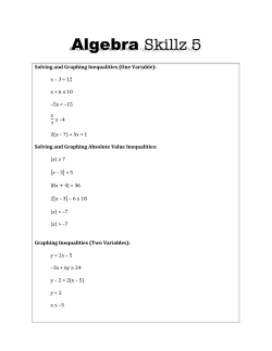 Algebra Skillz 5