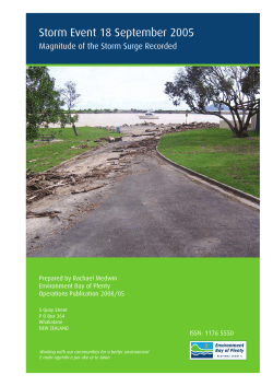 Storm Event 18 September 2005 - Bay of Plenty Regional Council