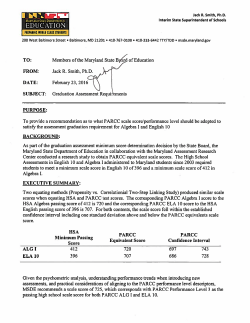 PARCC Scale Scores - Maryland State Department of Education