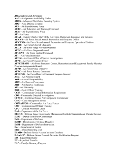 SAPR Acronyms - United States Air Force Academy