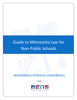 Guide to Minnesota Law for Nonpublic Schools