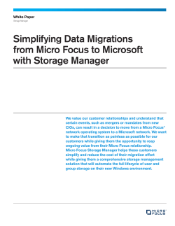 Simplifying Data Migrations from Micro Focus to Microsoft with