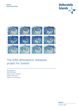 The ICRA atmospheric reanalysis project for Iceland