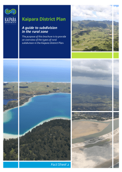 Fact Sheet 2 - Kaipara District Council