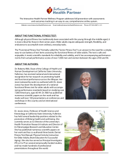 Senior Fitness Test - Interactive Health Partner