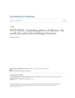 EDITORIAL: Expanding spheres of influence