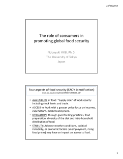 The role of consumers in promoting global food security