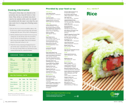 Provided by your food co-op Cooking information