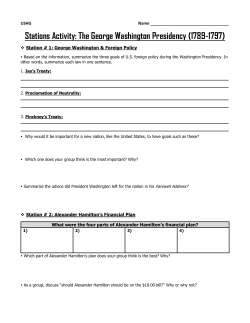 Stations Activity: The George Washington