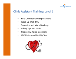 Clinic Assistant Training: Level 1
