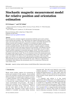Stochastic magnetic measurement model for relative position and