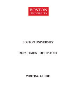 History Writing Guide