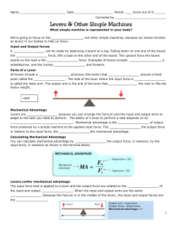 Levers Notes