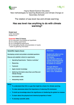 Has sea level rise anything to do with climate warming?