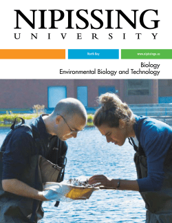 Nipissing University Biology, Environmental Biology and Technology