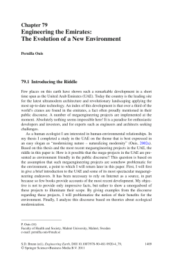 Engineering the Emirates: The Evolution of a New Environment