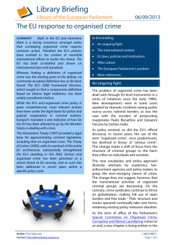 The EU response to organised crime