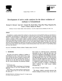 Development of active oxide catalysts for the
