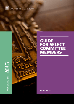 guide for select committee members