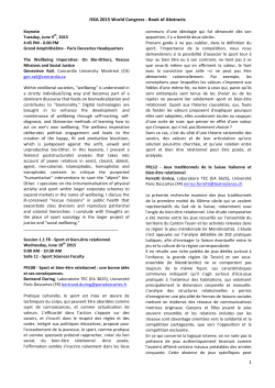 ISSA 2015 World Congress -‐ Book of Abstracts 1