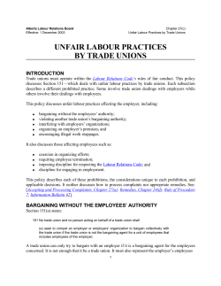 union unfairs [pol] - Alberta Labour Relations Board
