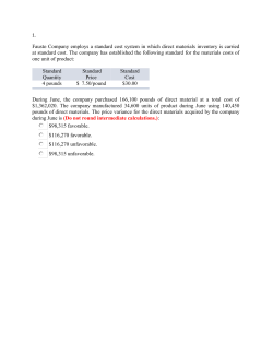 Part 1 &ndash; Cram Session &ndash; Variance Analysis2
