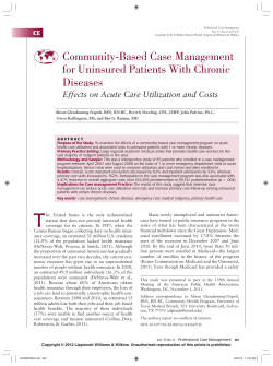 Community-Based Case Management for Uninsured Patients With