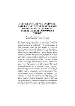 service quality and customer satisfaction of the beauty