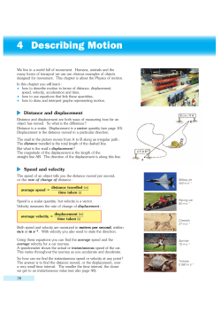 4 Describing Motion