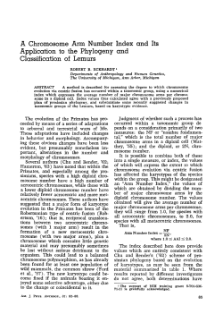 A Chromosome Arm Number Index and Its Application to the