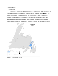 Clarenville Region 1.0 &ndash; Introduction Clarenville is a community of