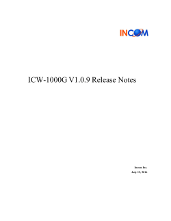 ICW-1000G V1.0.9 Release Notes