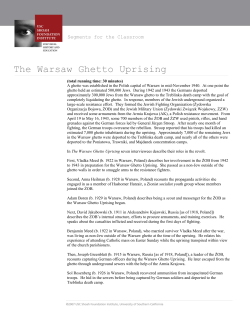 The Warsaw Ghetto Uprising