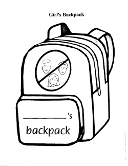 Girl`s Backpack - Schoolwires.net