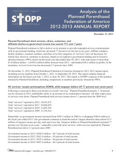 PPFA 2012-13 Annual Report