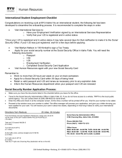 International Student Employment Checklist - BYU