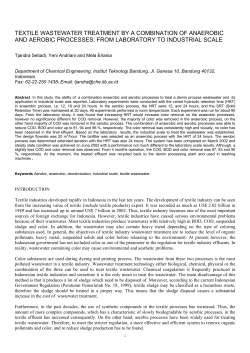 textile wastewater treatment by a combination of anaerobic and