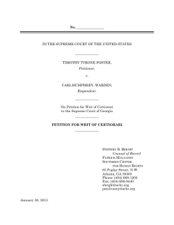 No. IN THE SUPREME COURT OF THE UNITED STATES TIMOTHY