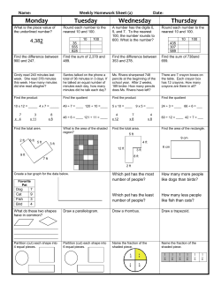 Q 3 Week 2 - Lyndhurst Schools