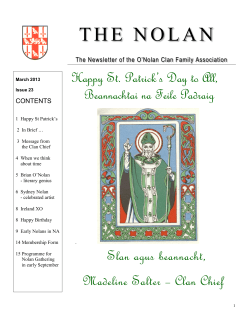 Issue 23 - March 2013 - NolanFamilies.org Website
