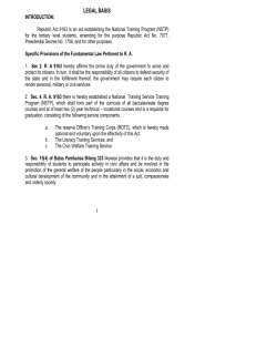 department of naval science and tactics