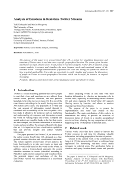 Analysis of Emotions in Real-time Twitter Streams