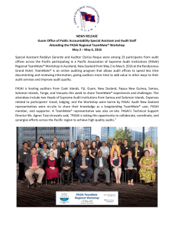 PASAI Regional TeamMate Workshop