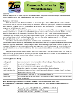 Classroom Activities for World Rhino Day