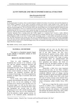ALVIN TOFFLER AND THE ECONOMICO