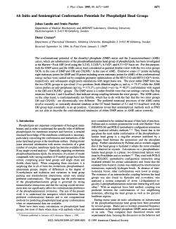 Ab Initio and Semiempirical Conformation Potentials for