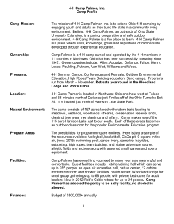 4-H Camp Palmer, Inc