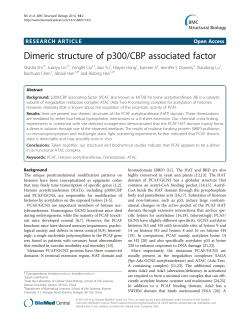 Dimeric structure of p300/CBP associated factor